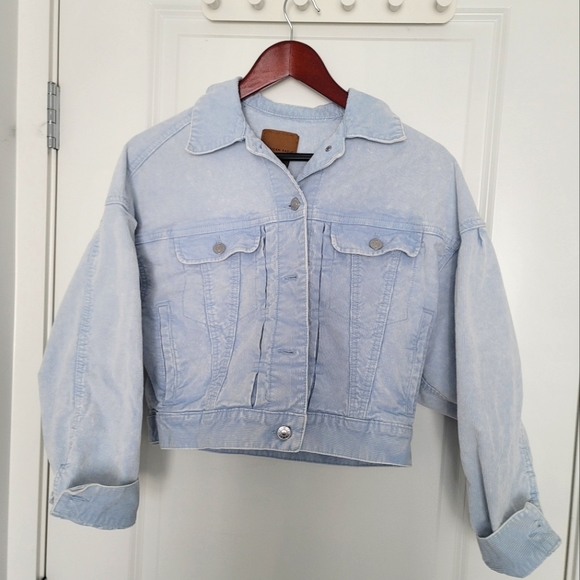 America Eagle Cropped Corduroy Jacket - Picture 1 of 3